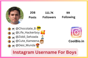 username for instagram for boy